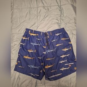 Ralph Lauren Polo Sports Mens Shark Board Shorts/ Swim Trunks.  Size L